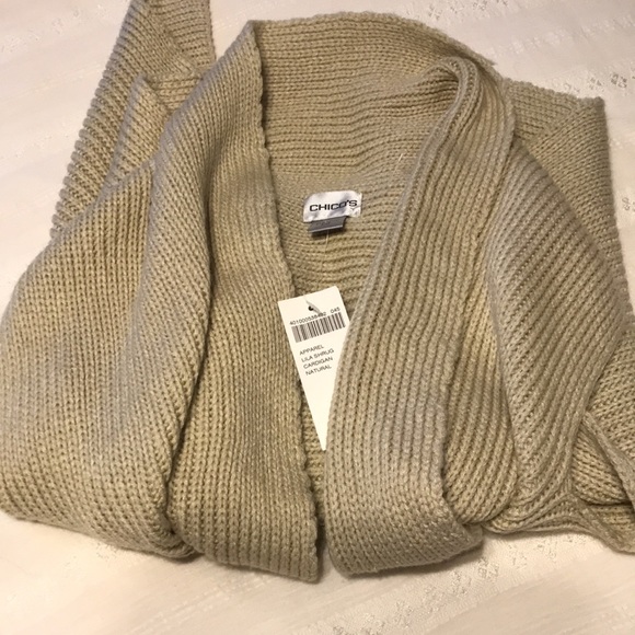 Ladies Chico’s Lila Shrug Cardigan Natural - Picture 9 of 9